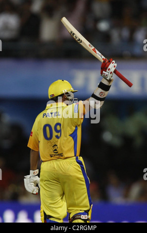 Parthiv Patel player of Chennai Super Kings' during the 2nd semi final IPLT20 match between Chennai Super Kings and Kings XI Stock Photo