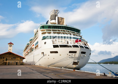 Cruise ship anchored at Trinity Wharf. Cairns, Queensland, Australia Stock Photo