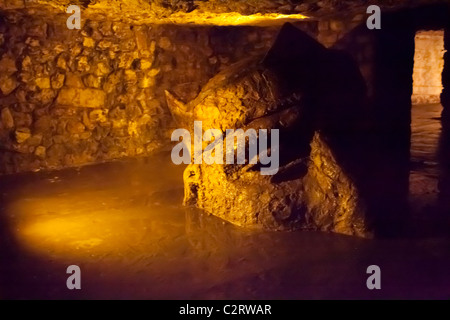BUDA CASTLE LABYRINTH and the various works of art that can be found within it Stock Photo