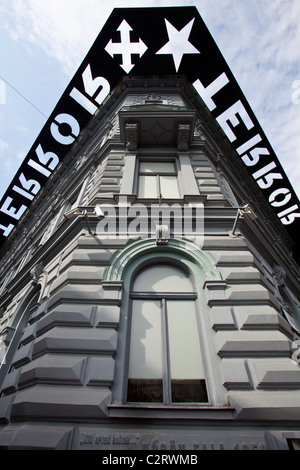 The house of terror located in the centre of Budapest in Hungary Stock Photo