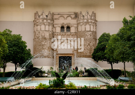 Gate to the Umayyad Palace Qasr al-Hayr al-Gharbi entrance to the Syrian National Museum Damascus Syria Stock Photo