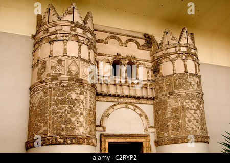 Gate to the Umayyad Palace Qasr al-Hayr al-Gharbi entrance to the Syrian National Museum Damascus Syria Stock Photo