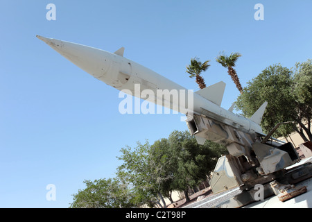 Soviet missile SA-2 Guideline surface to air missile captured by US Military for exploitation and training of aircrew. Stock Photo