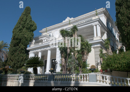 Corfu, Greece. October. The Achilleio or The Achillion Palace. Front. Stock Photo