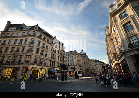 Tourists, shops, Oxford Street , London W1, UK Stock Photo