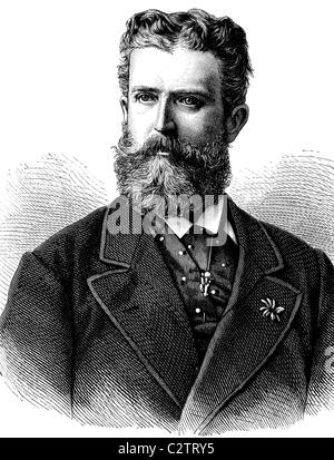 Prince Leopold of Hohenzollern-Sigmaringen, 1835-1905, historical illustration, circa 1886 Stock Photo