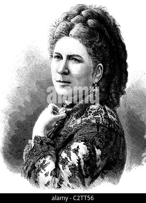 Désirée Artôt de Padilla, 1835-1907, opera singer, historical illustration, circa 1886 Stock Photo