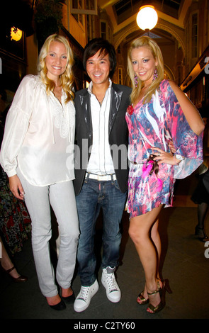 Kaja Wunder, Andy Wong and Liz Fuller The Button Club Summer Party at the Burlington Arcade London, England - 12.06.08 Stock Photo