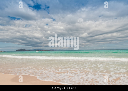 beach at the Parque Natural de Corralejo fuerteventura Stock Photo