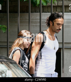 Lourdes Leon and her father Carlos Leon leaving Madonna's apartment New York City, USA - 15.07.08 Ray Filmano / Stock Photo