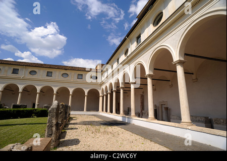 Italy, Rome, Terme di Diocleziano, Diocletian Baths, Museo Nazionale Romano, Michelangelo's cloister, Santa Maria degli Angeli Stock Photo