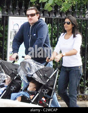 Conrad Gallagher and Candice Gallagher Irish chef out and about with his wife and children Dublin, Ireland - 25.06.08 ** ** Stock Photo