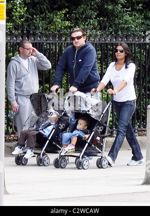 Conrad Gallagher and Candice Gallagher Irish chef out and about with his wife and children Dublin, Ireland - 25.06.08 ** ** Stock Photo