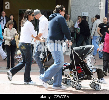 Conrad Gallagher and Candice Gallagher Irish chef out and about with his wife and children Dublin, Ireland - 25.06.08 ** ** Stock Photo