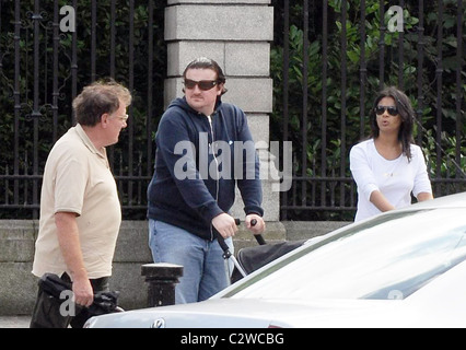 Conrad Gallagher and Candice Gallagher Irish chef out and about with his wife and children Dublin, Ireland - 25.06.08 ** ** Stock Photo