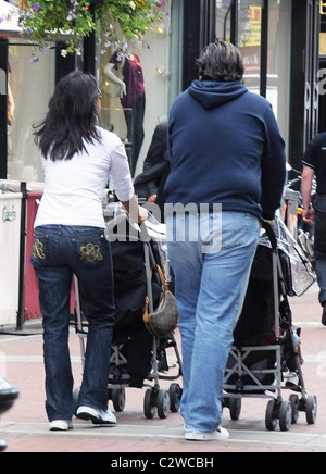 Candice Gallagher and Conrad Gallagher Irish chef out and about with his wife and children Dublin, Ireland - 25.06.08 ** ** Stock Photo