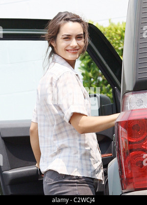 Shannyn Sossamon 'One Missed Call' star picks up her dry cleaning in West Hollywood Los Angeles, California - 25.06.08 Stock Photo