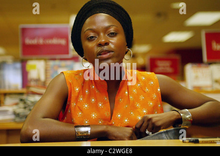 Ugandan singer Omega Bugembe Okello performs and signs copies of her new CD 'Kiwomera Emmeeme' at Borders Dupont Circle Stock Photo