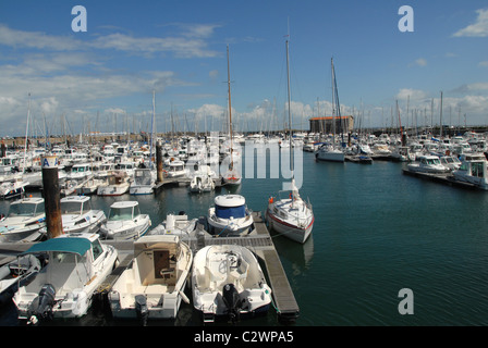 Marina of L'Herbaudière on the French Atlantic island Noirmoutier Stock Photo