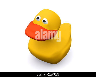 rubber yellow duck. 3d Stock Photo