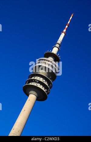 Germany Bavaria Munich 1972 Olympic Stadium Tower. Stock Photo