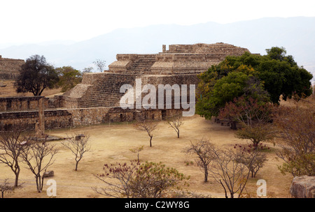 Ancient Pyramid Monte Alban Ruins Oaxaca State Mexico Stock Photo