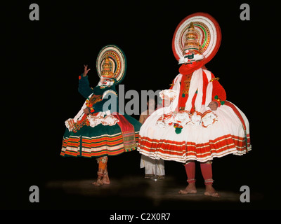 Kathakali, a spectacular classical dance drama of kerala, India Stock Photo