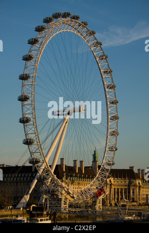 London Eye County Hall Stock Photo