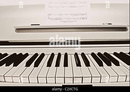 The white piano. Stock Photo