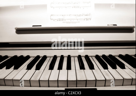 The white piano. Stock Photo
