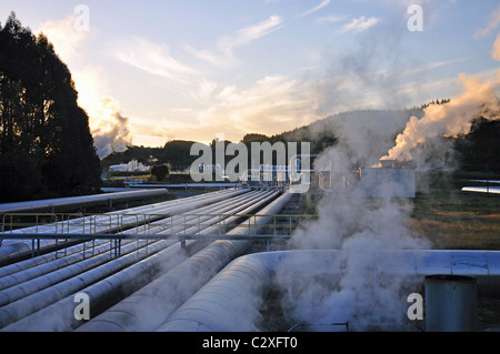 Wairakei Thermal Power Station, Wairakei, near Taupo, Waikato Region, North Island, New Zealand Stock Photo