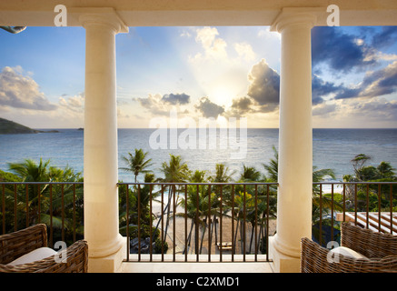 Sunrise Villa Mustique Stock Photo