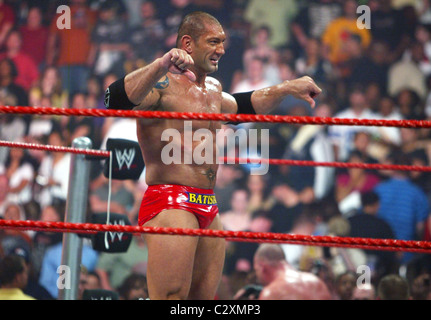 Batista WWE RAW at the Verizon Centre Washington DC, USA - 28.07.08 Stock Photo