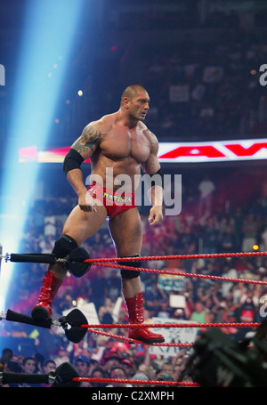 Batista WWE RAW at the Verizon Centre Washington DC, USA - 28.07.08 Stock Photo