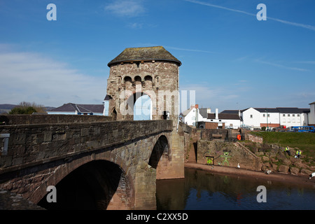 Monnow Bridge, Monmouth, Wales, UK Stock Photo