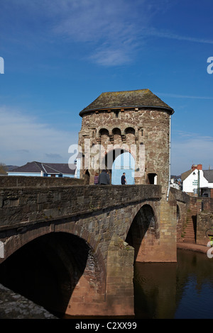 Monnow Bridge, Monmouth, Wales, UK Stock Photo