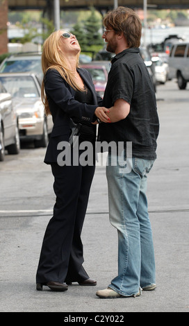 Poppy Montgomery on the set for 'Without A Trace' filming in Manhattan New York City, USA - 08.08.08 Patricia Schlein/ Stock Photo