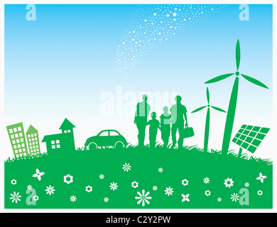 green eco friendly background Stock Photo