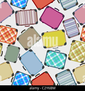 Luggages pattern Stock Photo