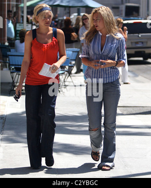 Amanda Michalka and Alyson Michalka aka Aly & AJ out and about Los Angeles, California - 21.08.08 /Apega/Agent47 Stock Photo