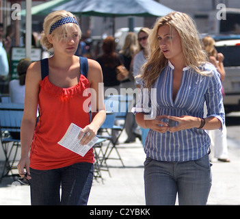 Amanda Michalka and Alyson Michalka aka Aly & AJ out and about Los Angeles, California - 21.08.08 /Apega/Agent47 Stock Photo