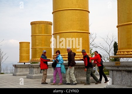 prayer wheel in Dali, Yunnan,China Stock Photo