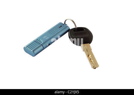 USB drive and key Stock Photo