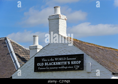 The World Famous Old Blacksmith's Shop, Gretna Green, Dumfries and Galloway, Scotland, United Kingdom, Europe. Stock Photo