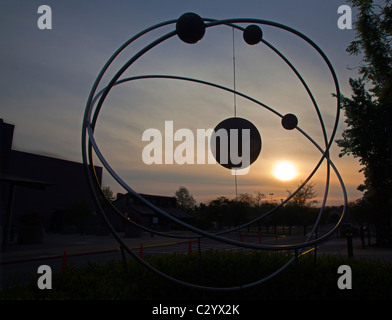 Sculpture of an Atom at American Museum of Science and Energy Stock Photo