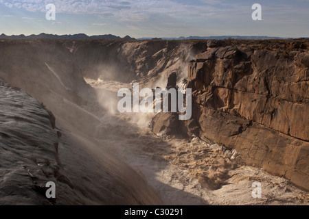 The Augrabies Falls on the Orange River in the Augrabies National Park, Northern Cape, South Africa during a flood. Stock Photo