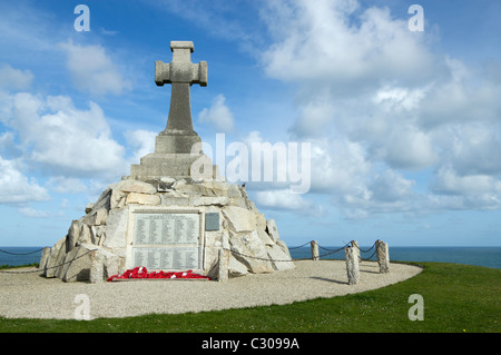 Newquay war memorial in Cornwall, UK. Stock Photo