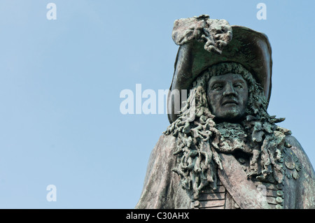 Statue of King William of Orange (King Billy), negative space to left Stock Photo