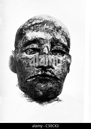 Head of the mummy of Rameses III, Ancient Egyptian pharaoh of the 20th ...