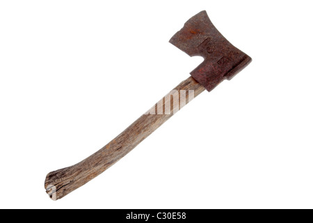 Old rusty ax on a white background Stock Photo - Alamy
